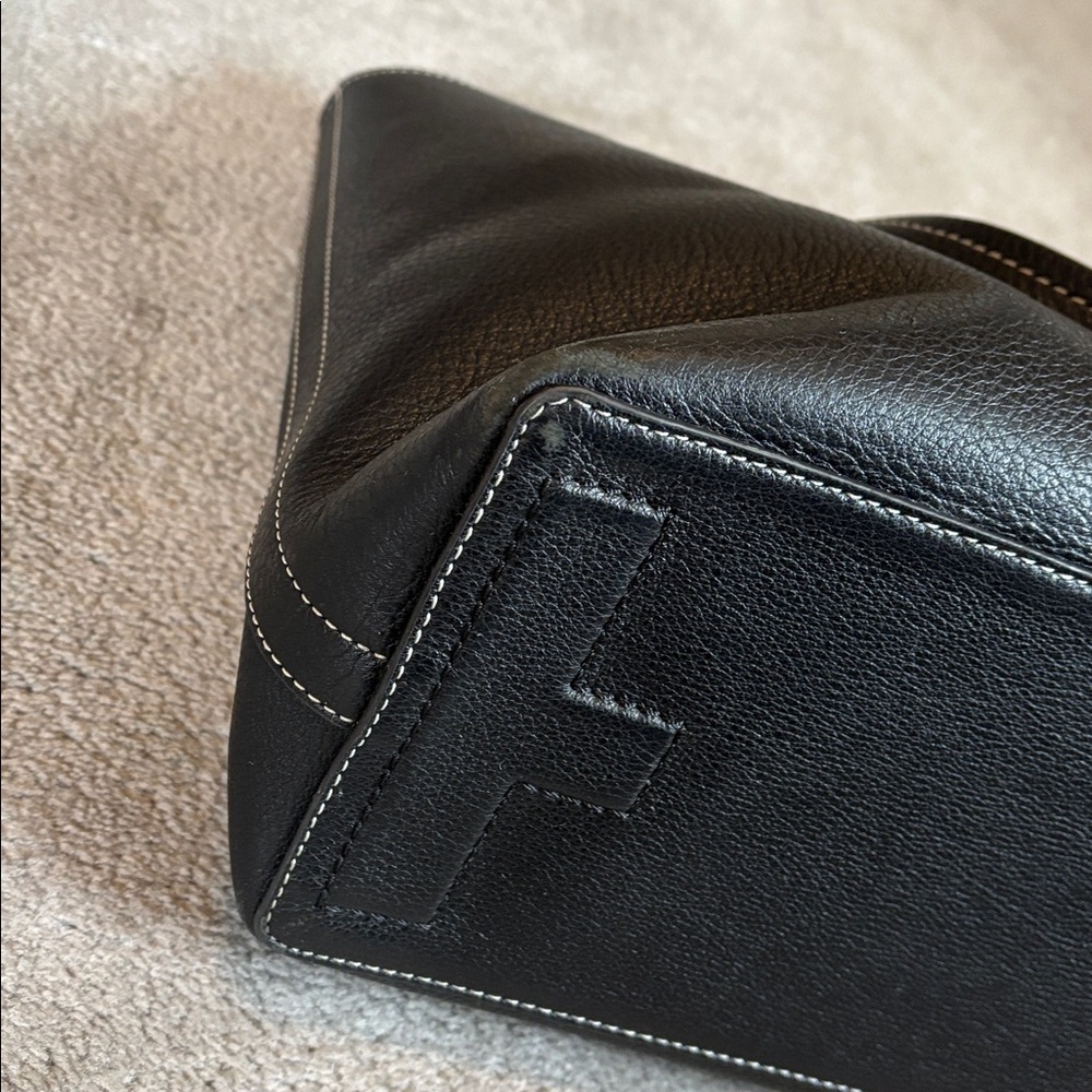 Tory Burch Black Leather Tote - Picture 9 of 10